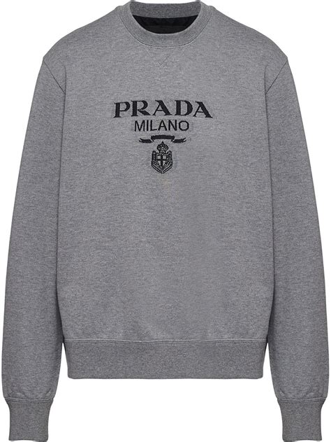 prada sweatshirt grey|prada sweatpants men's.